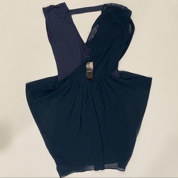 Bebe Mix Fabric Wrap Dress - Picture 4 of 4